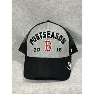 Boston Red Sox MLB‎ Truckers Cap Black Gray Post Season 2016 Adjustable NWOT